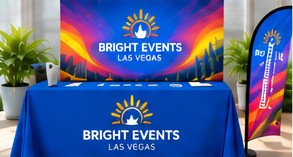 Trade show display and custom table cover